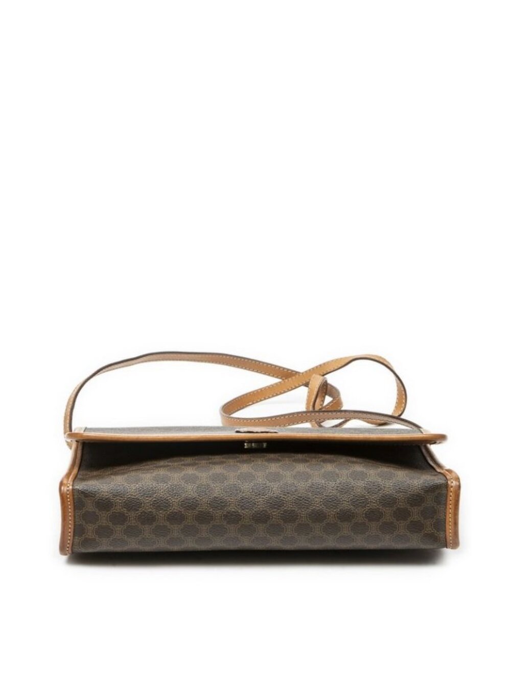 Celine Vintage Flap Crossbody Brown Macadam Canvas - Picture 6 of 10